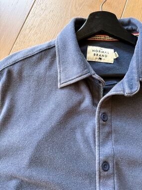 The Normal Brand Men's Blue Button Up Shirt